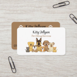 Tarjeta De Visita JollyKins Mascota lindo sentada
