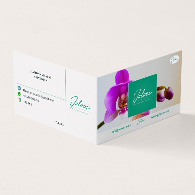 TARJETA DE VISITA JOLOOS FOLDED EMPRESARIAL (Exterior)