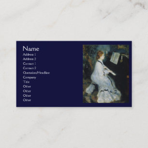 Tarjeta De Visita Joven en el piano por Renoir