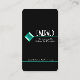 Tarjeta De Visita Joya Diamante de imitación Verde azulada - Logotip