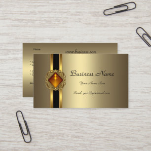 Tarjeta De Visita joya Elegante Bronce Oro Negro Ámbar