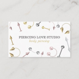 Tarjeta De Visita Joyas de cuerpo de plata de oro rosa Piercings