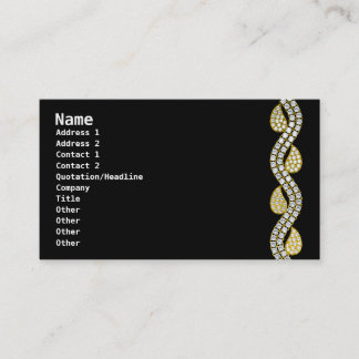 Tarjeta De Visita joyas de diamante negro