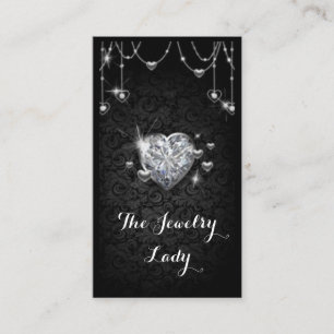 Tarjeta De Visita joyas de diamantes elegantes