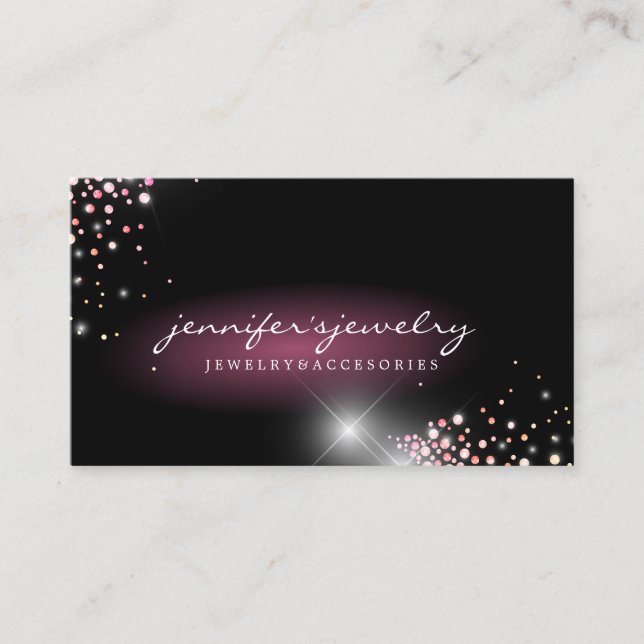 Tarjeta De Visita Joyas de diamantes y gemas (Anverso)