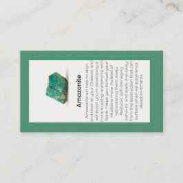 Tarjeta De Visita Joyas de Gemstone con significado de cristal amazó