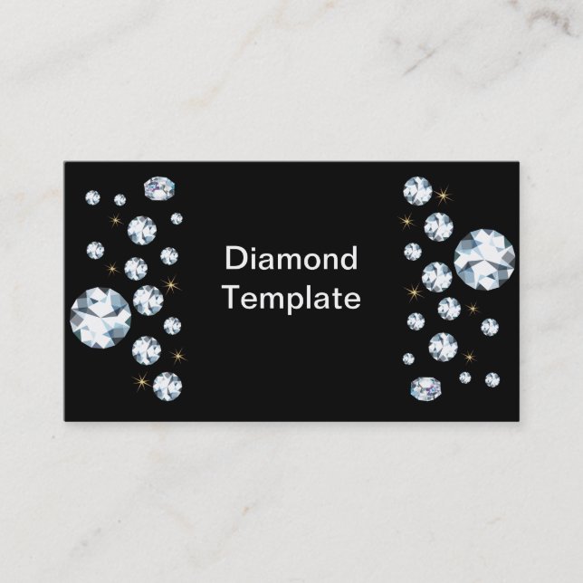 Tarjeta De Visita Joyas Diamantes de imitación Diamond Business Card (Anverso)