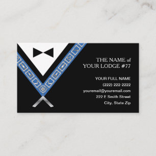 Tarjeta De Visita Joyas masónicas del oficial del Freemason de las