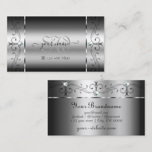 Tarjeta De Visita Joyas plateadas atrapadas por los ojos son contrab