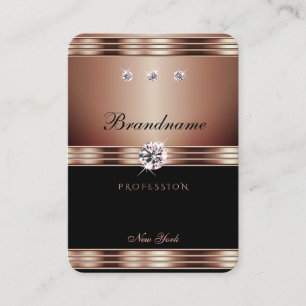 Tarjeta De Visita Joyas Rosa de lujo Diamantes de imitación Black F