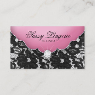 Tarjeta De Visita Joyas rosas Lingerie Business Card Lace