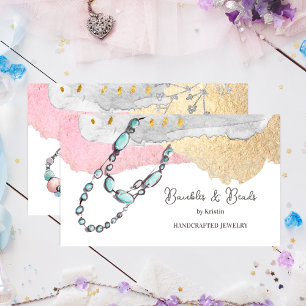 Tarjeta De Visita Joyas y cuentas de artesanía elegante