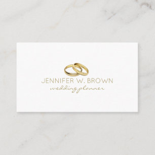 Tarjeta De Visita Joyería de Anillo de Boda de Oro