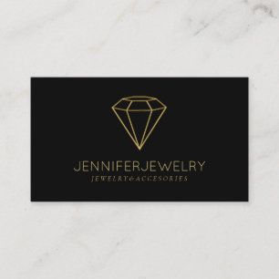 Tarjeta De Visita Joyería de Diamantes de Oro