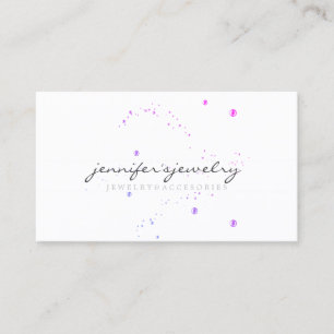 Tarjeta De Visita Joyería de Perlas Moradas Elegante Femenina Simple
