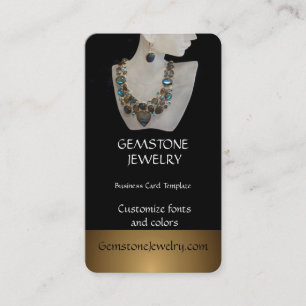 Tarjeta De Visita Joyería del collar de la piedra preciosa