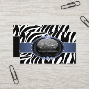 Tarjeta De Visita Joyería elegante de la moda de la cebra