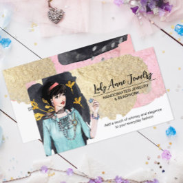 Tarjeta De Visita Joyería Hecha a Mano y Diseñadora de Cuentas