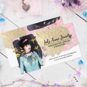 Tarjeta De Visita Joyería Hecha a Mano y Diseñadora de Cuentas
