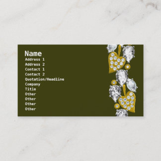 Tarjeta De Visita Joyería-Olive green