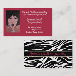 Tarjeta De Visita Joyería personalizada / Diva afroamericana