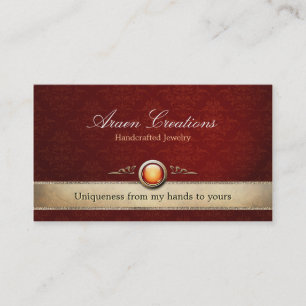 Tarjeta De Visita Joyería profunda del modelo del damasco de la