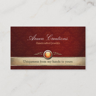 Tarjeta De Visita Joyería profunda del modelo del damasco de la