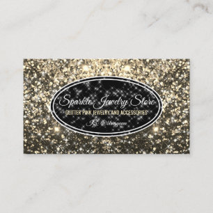 Tarjeta De Visita Joyería Sparkle Gold Boss Glitz Glam Starlust