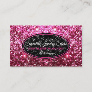 Tarjeta De Visita Joyería Sparkle Pink Glitz Glam Starlust
