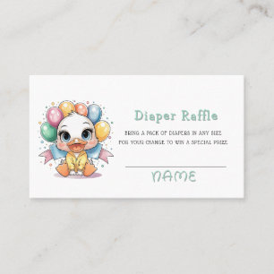 Tarjeta De Visita Joyful Duckling Diaper Raffle