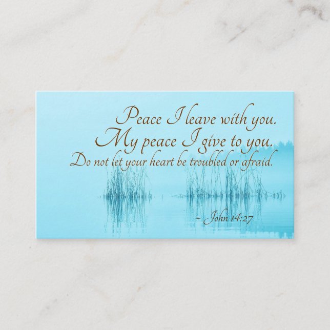 Tarjeta De Visita Juan 14:27 Jesús Dice: "Paz te dejo" (Anverso)