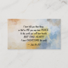 Tarjeta De Visita Juan 16:33 ¡He SUPERADO el mundo!