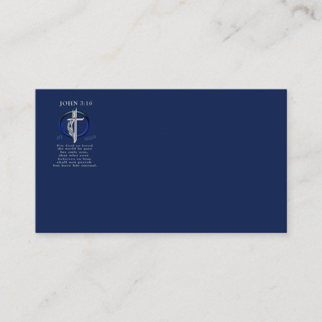 Tarjeta De Visita Juan 3:16 cristiano  (Anverso)