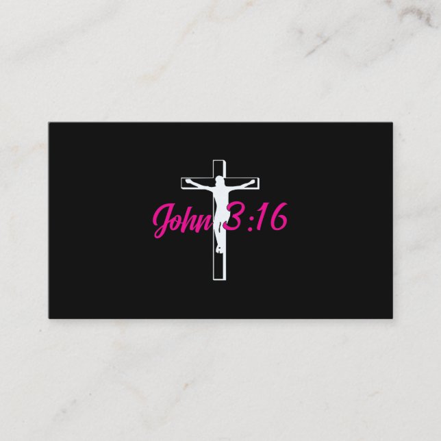 Tarjeta De Visita Juan 3 16 Cruz de Jesús (Anverso)