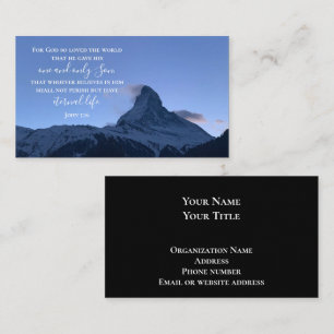 Tarjeta De Visita Juan 3:16 Versículo de la Biblia   Foto del Matter