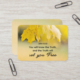 Tarjeta De Visita Juan 8:32 La verdad te hará libre la Biblia Verse