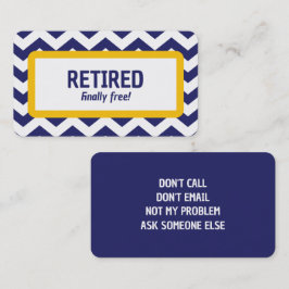 Tarjeta De Visita Jubilación divertida