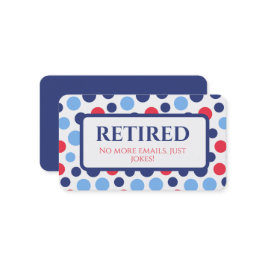 Tarjeta De Visita Jubilación divertida retirada