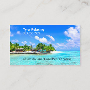 Tarjeta De Visita Jubilado Divertido, Isla Tropical, Profesión de Br