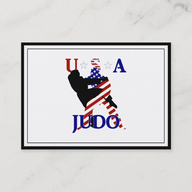 Tarjeta De Visita JUDO de Artes Marciales Patrióticas de Estados Uni (Anverso)