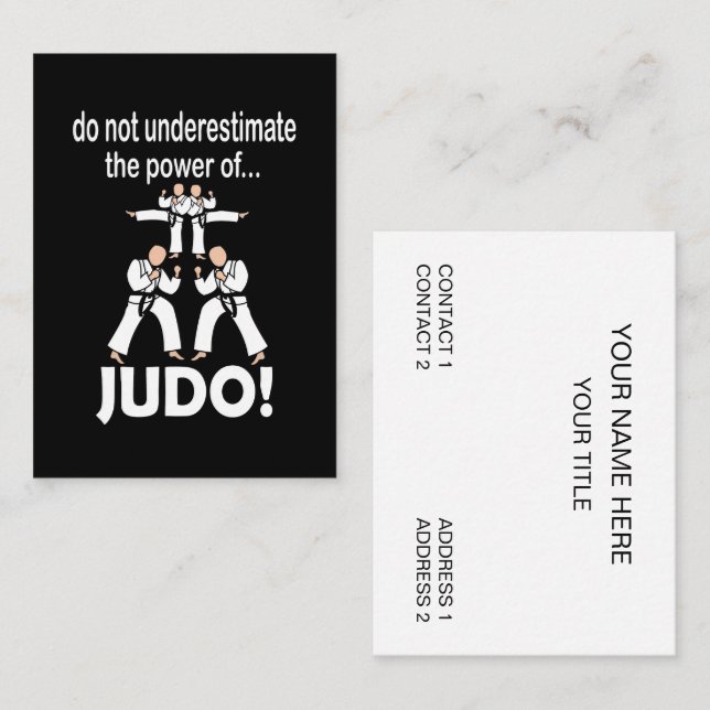 Tarjeta De Visita Judo de defensa propia de artes marciales (Anverso / Reverso)