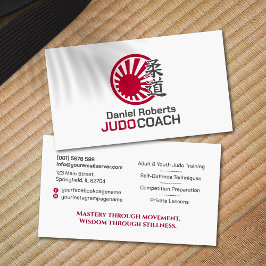 Tarjeta De Visita Judo instructor - Kanji and Rising Sun