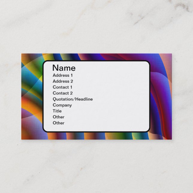 Tarjeta De Visita Juego con colores (Anverso)
