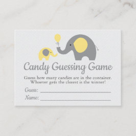Tarjeta De Visita Juego de adivinación de candelería de Baby Shower