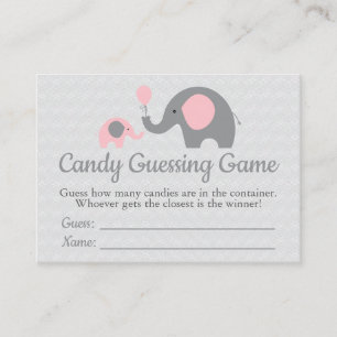 Tarjeta De Visita Juego de adivinanzas del caramelo de Baby Shower