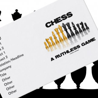 Tarjeta De Visita Juego De Ajedrez Despiadado (Juego De Ajedrez Refl