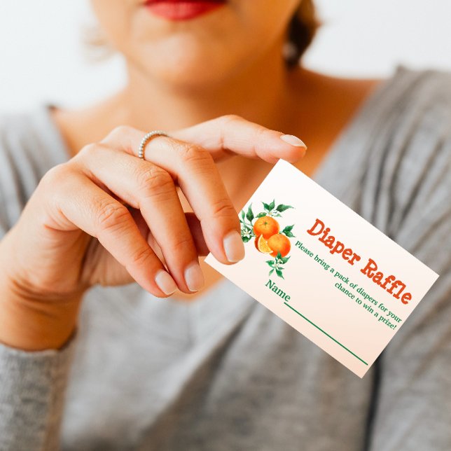 Tarjeta De Visita Juego de Baby Shower Citrus Little Cutie Naranja (Subido por el creador)