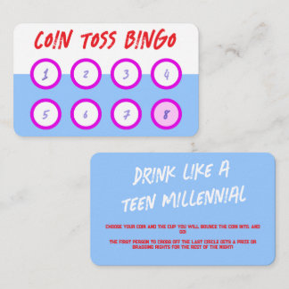 Tarjeta De Visita Juego De Beber De Bingo Para Fiestas