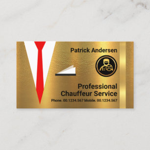 Tarjeta De Visita Juego de controladores de Chauffeur Gold