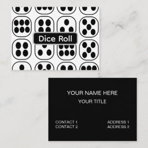 Tarjeta De Visita Juego de juego de rollo de dados
